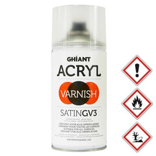 Acrylic Varnish Spray Transparent Ghiant, various surfaces - 300ml