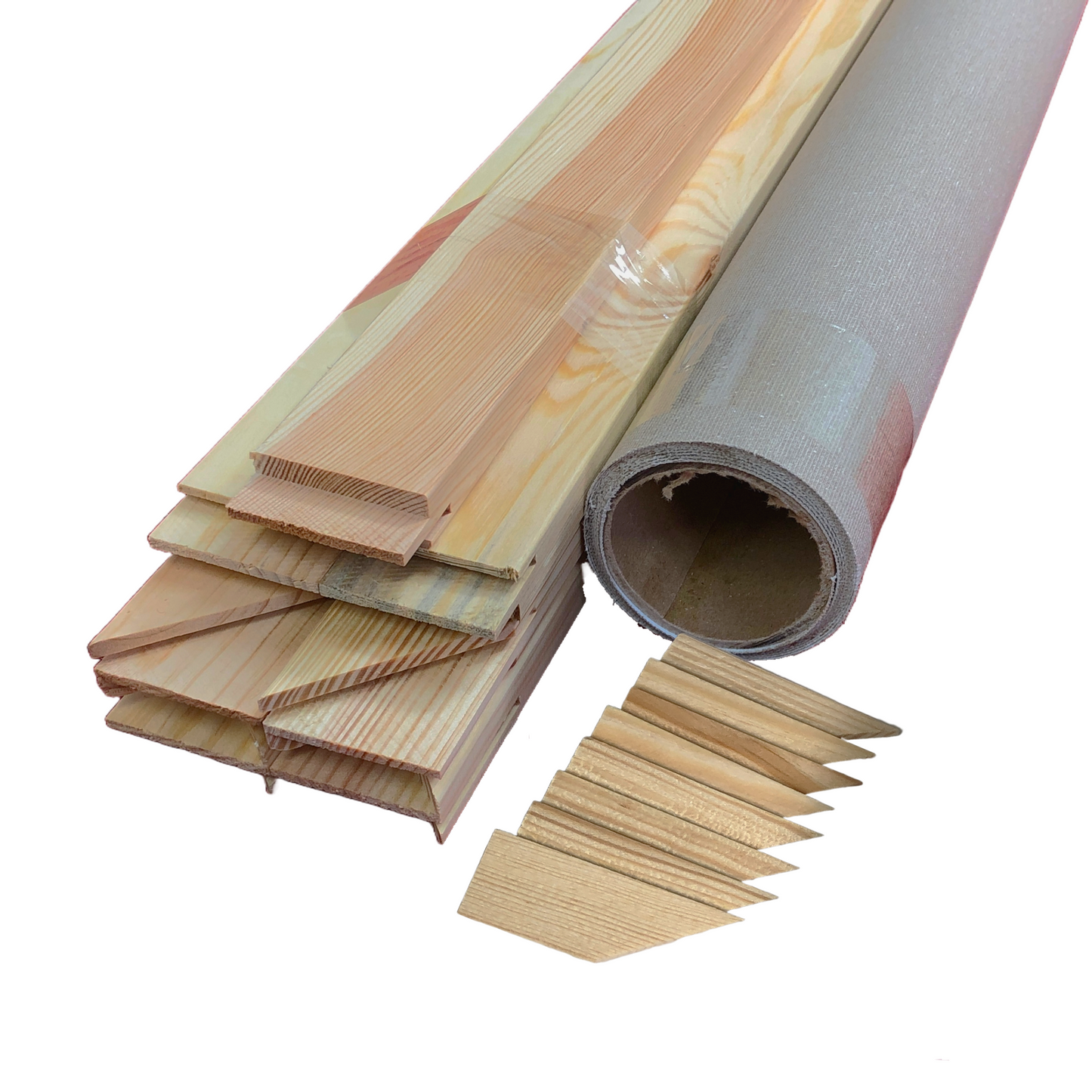 Keilrahmen Bausatz mit Baumwolle Grundiert - Selbst Zusammenbauen