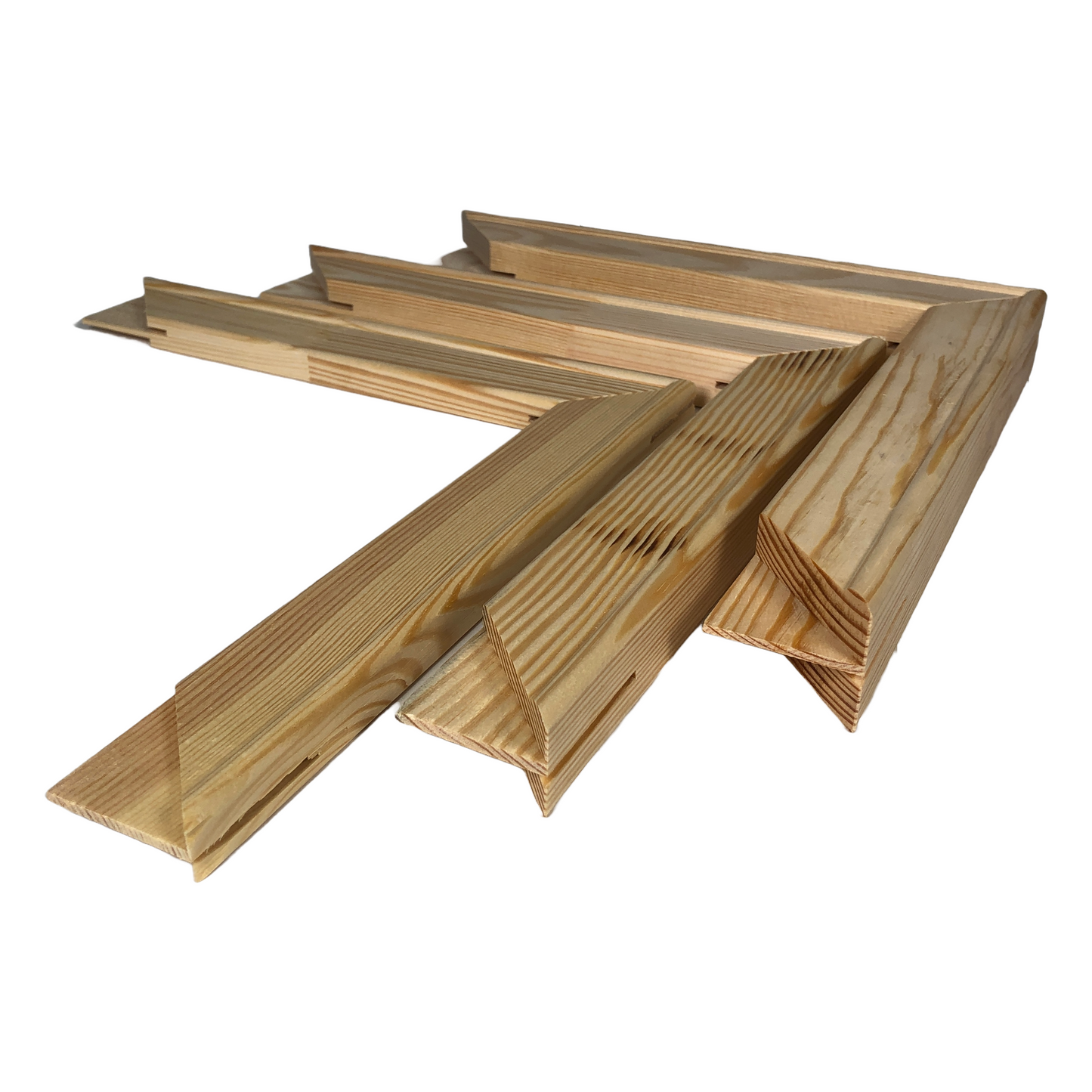 Keilrahmen Bausatz mit Baumwolle Grundiert - Selbst Zusammenbauen