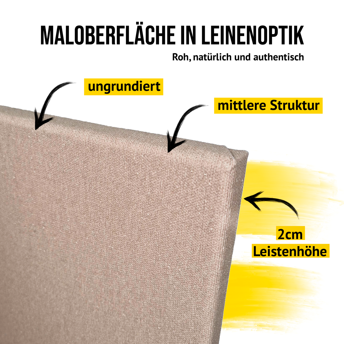 Bespannter Keilrahmen RAW Medium Baumwolle Ungrundiert, 2-Pack - Made in Germany