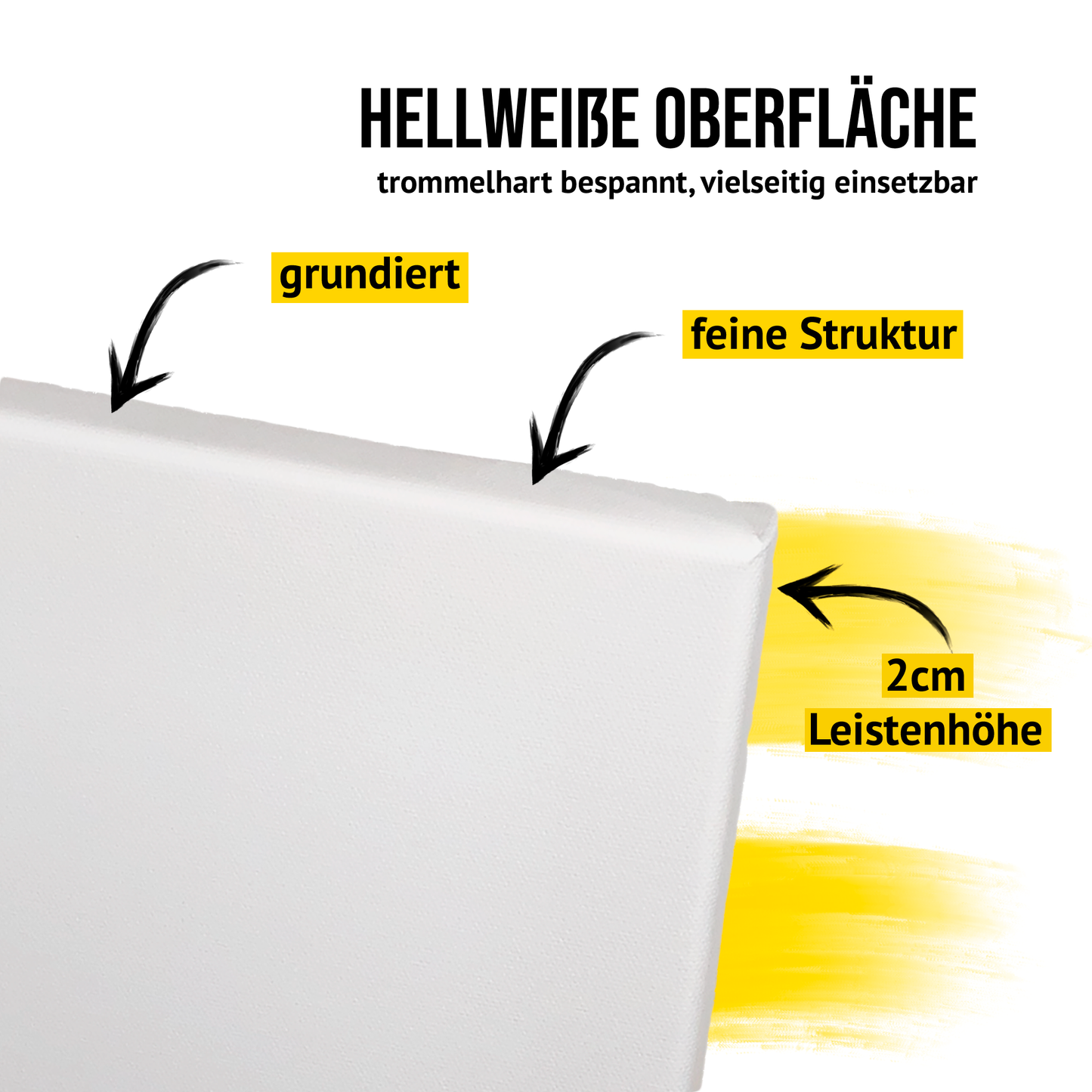 Stretched HOBBY Canvas, Multi-Packs - Made in Germany