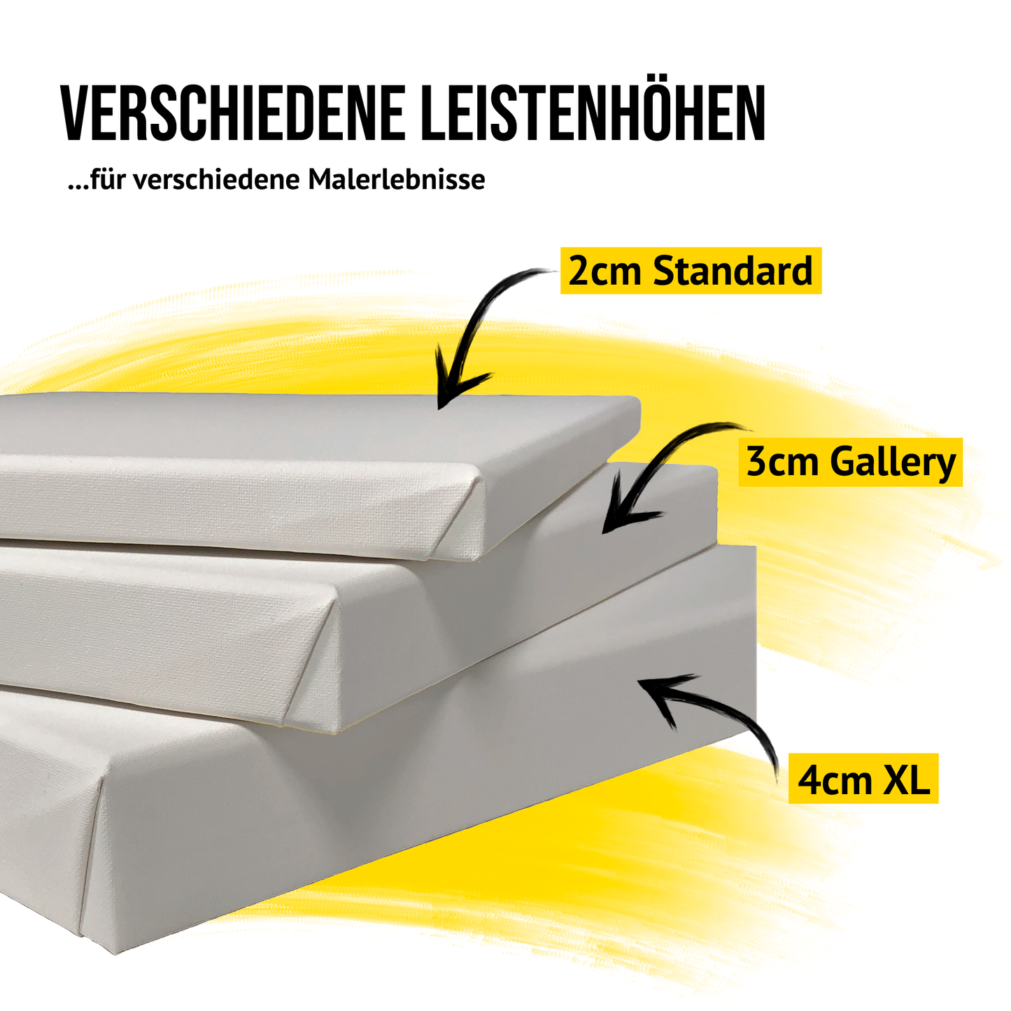 Stretched canvas frame COTTON FINE, 2-Pack - Made in Germany