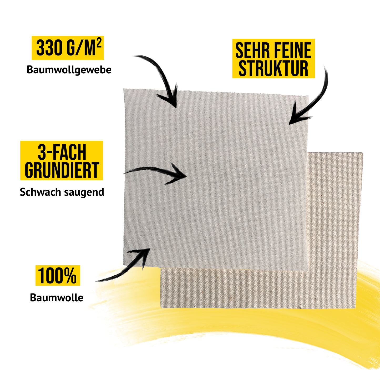 Stretched canvas frame COTTON FINE, 2-Pack - Made in Germany