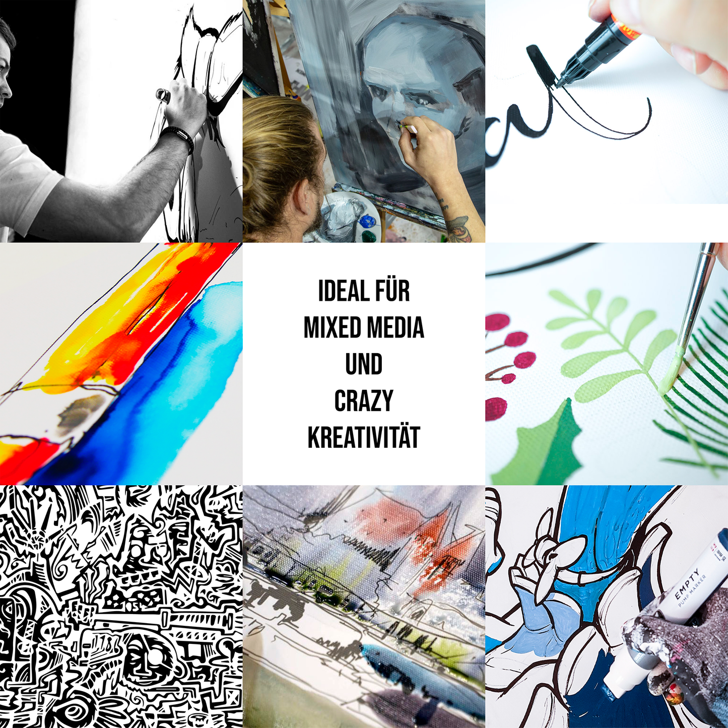 Stretched HOBBY Canvas, Multi-Packs - Made in Germany