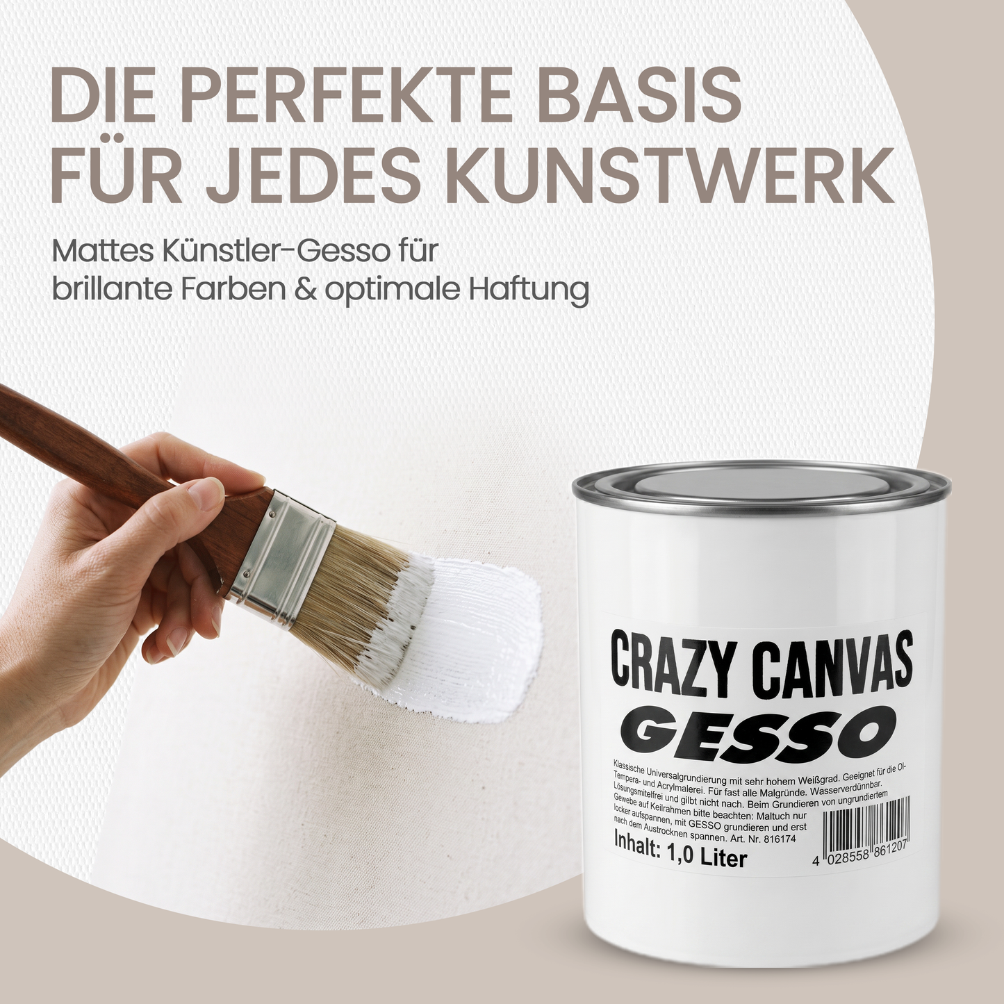 Gesso weiß matt - 1 Liter