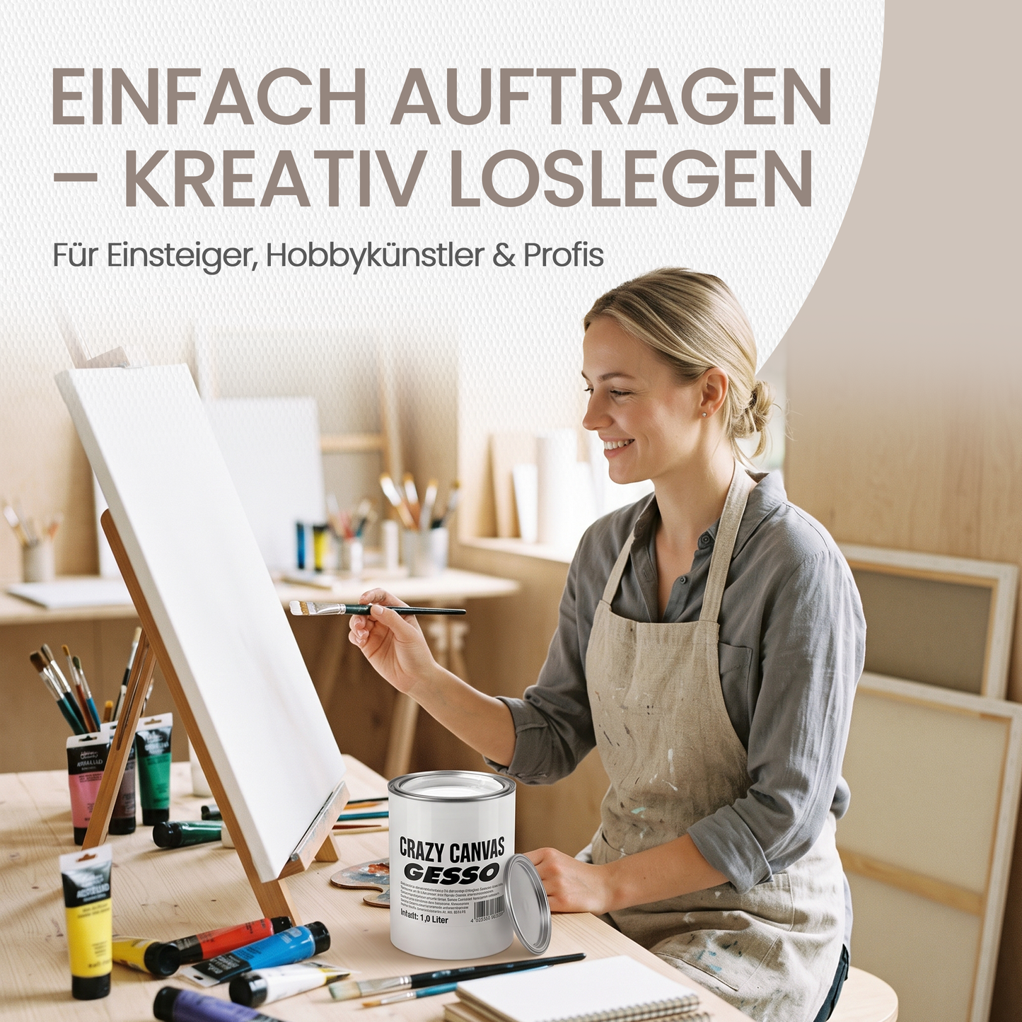 Gesso weiß matt - 1 Liter