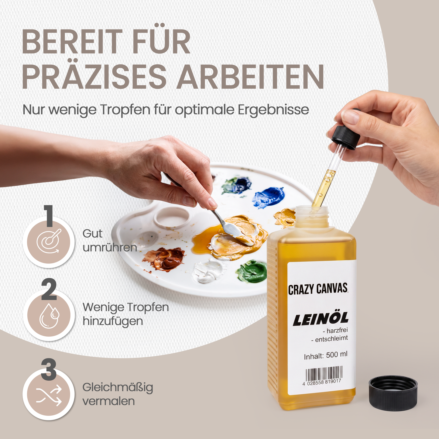 Linseed Oil for Oil Paints - Various Sizes