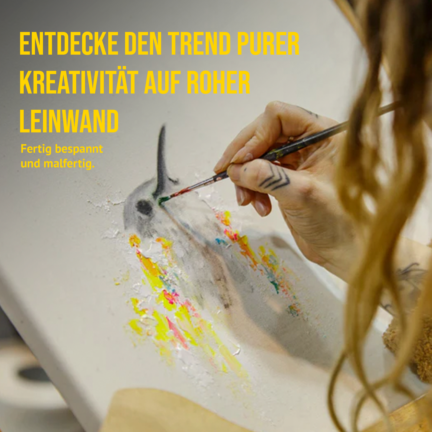 Stretched Canvas RAW Fine Cotton Unprimed, 2-Pack - Made in Germany