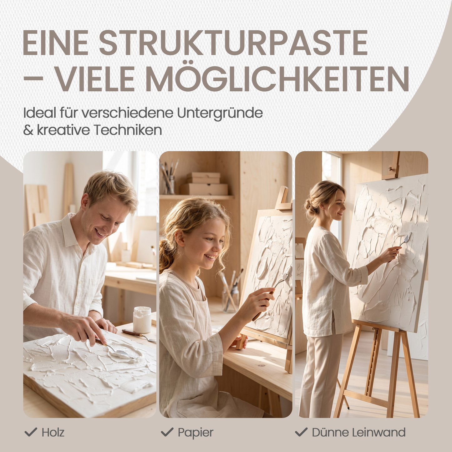Modeling paste fine, light - different sizes