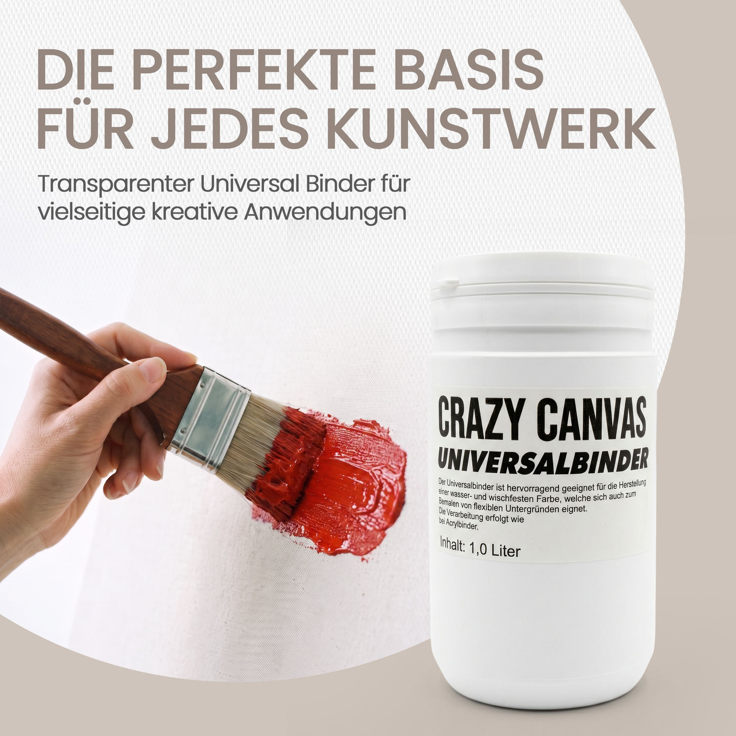 Universalbinder - Allrounder für Acryl, Pigmente, Grundierungen - 1 Liter